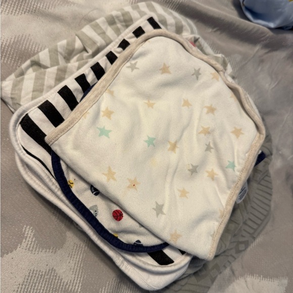 Other - Baby Changing Table Bundle! (2) Changing Table sheets+ (3) Burp cloths. Like new